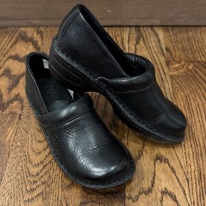 Born Kids Black Leather Loafers